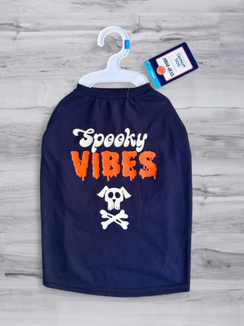 🆕☠️ Spooky Vibes Dog T-Shirt Top Paw Small NWT🦴